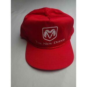 Vintage The New Dodge Ram Logo Snapback Hat Red Cobra Caps Trucker Rope Cap